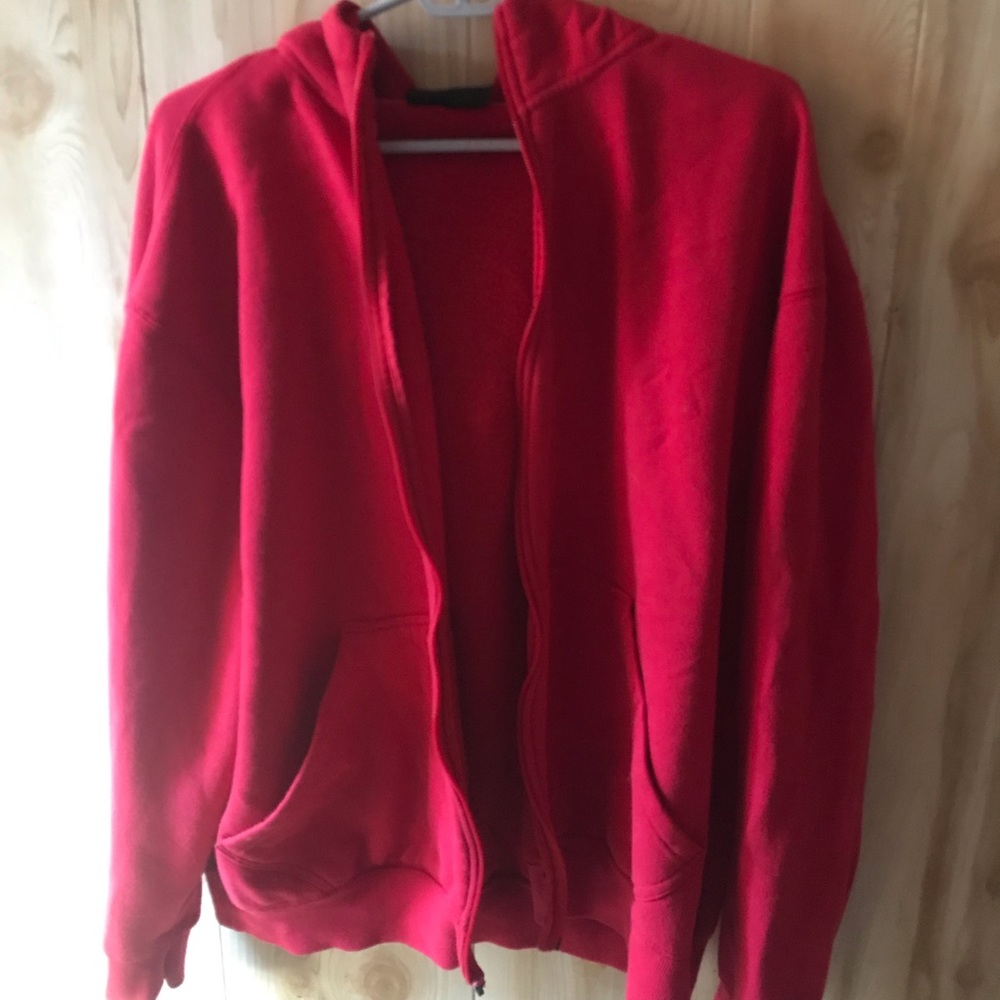 red hoodie